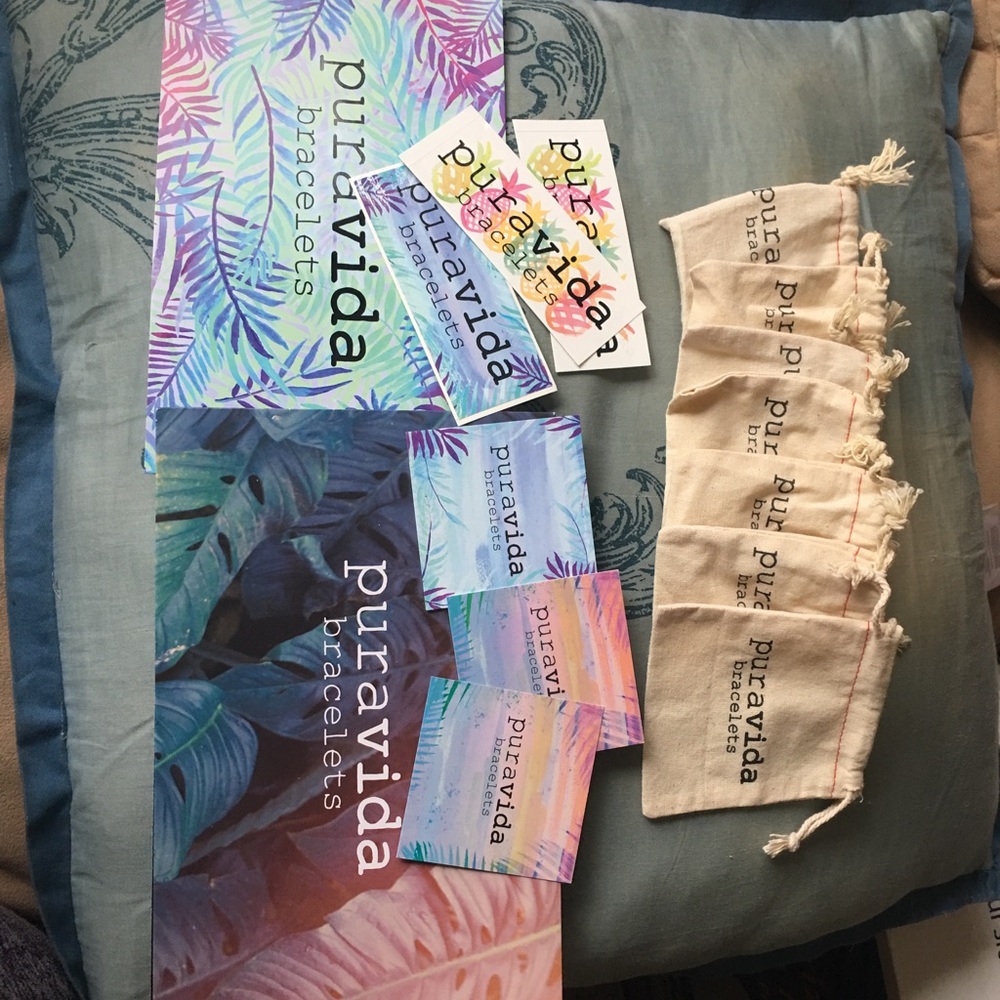 Pura Vida dust bags stickers logo bundle lot