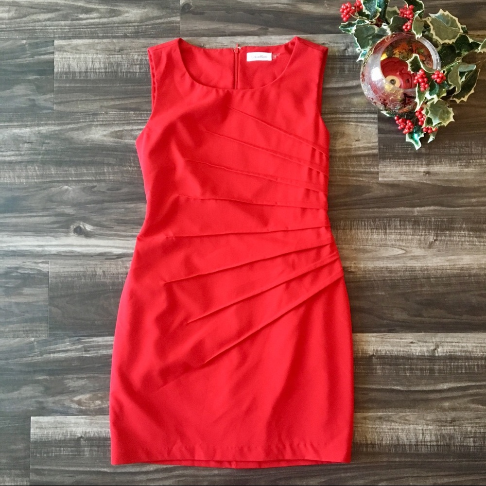 🏆HOST PICK!🏆 Sexy CALVIN KLEIN Bodycon Red Dress