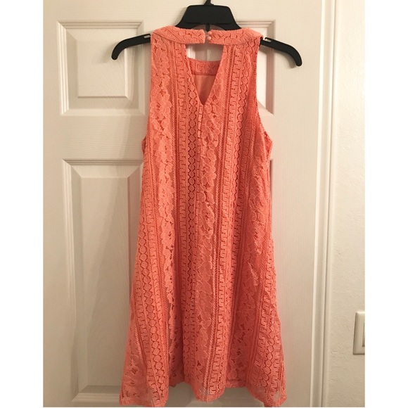 Coral Flowy Dress - Picture 2 of 4