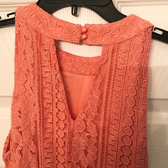 Coral Flowy Dress - Picture 3 of 4