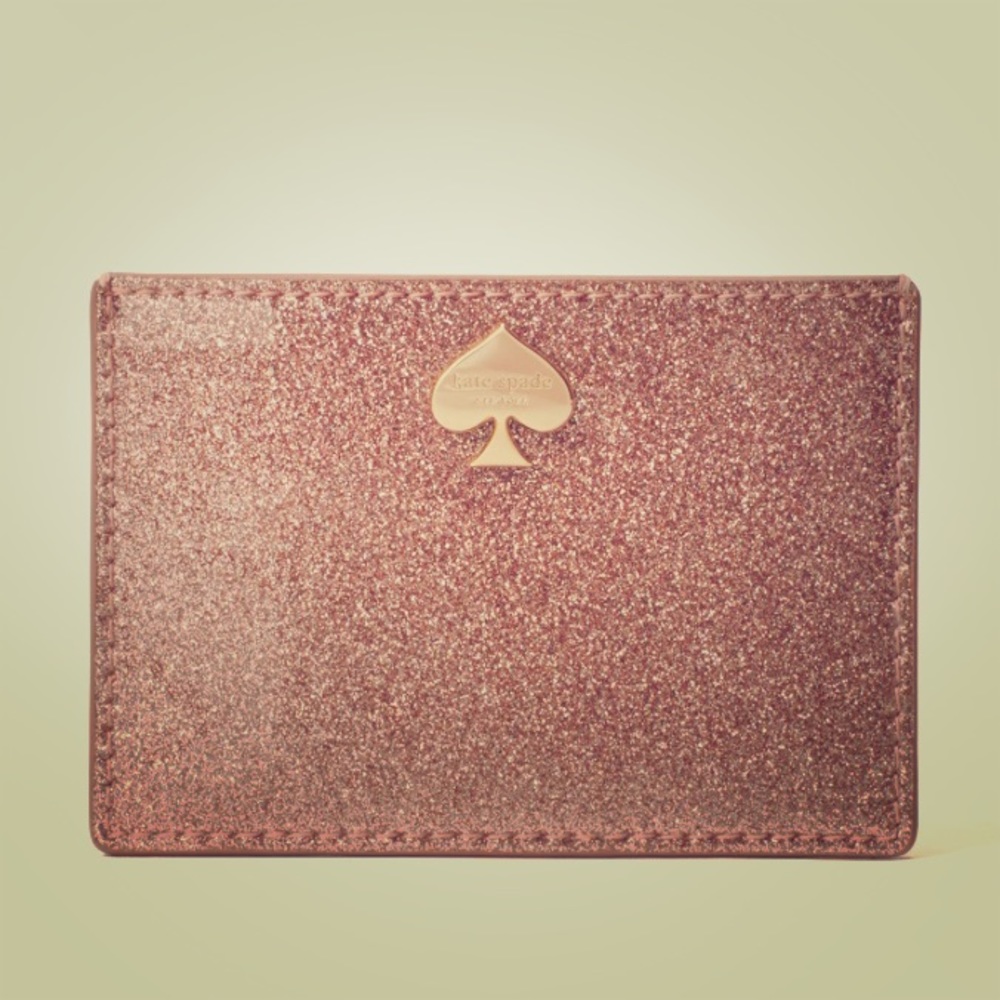 Kate Spade Rose gold Glitterbug Cardholder