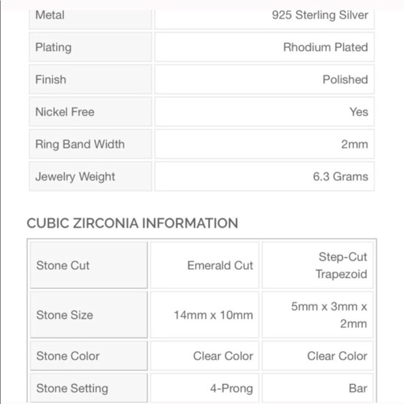 Engagement Wedding Emerald Cut Diamond Ring - Picture 7 of 8