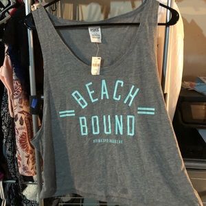 VS Pink muscle/crop tank top