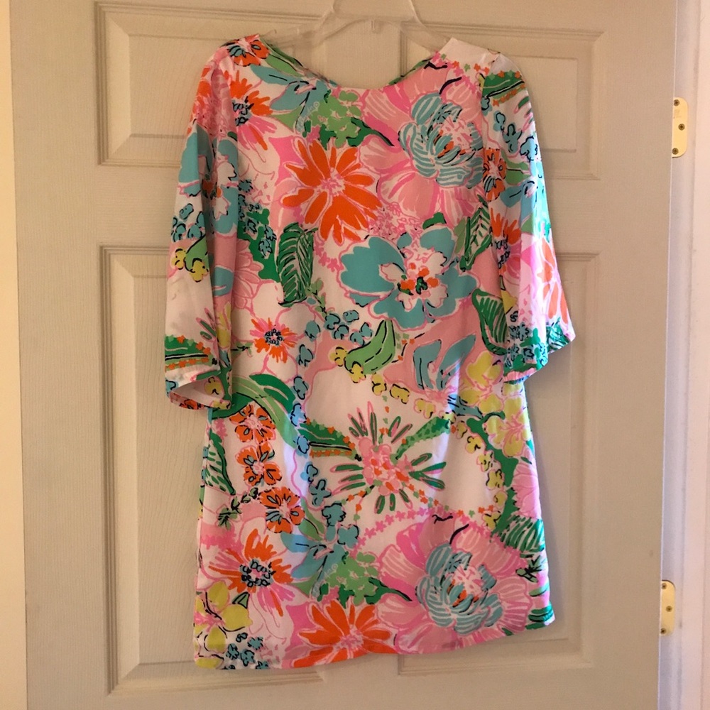 Lilly Pulitzer Satin Shift in Nosey Posey