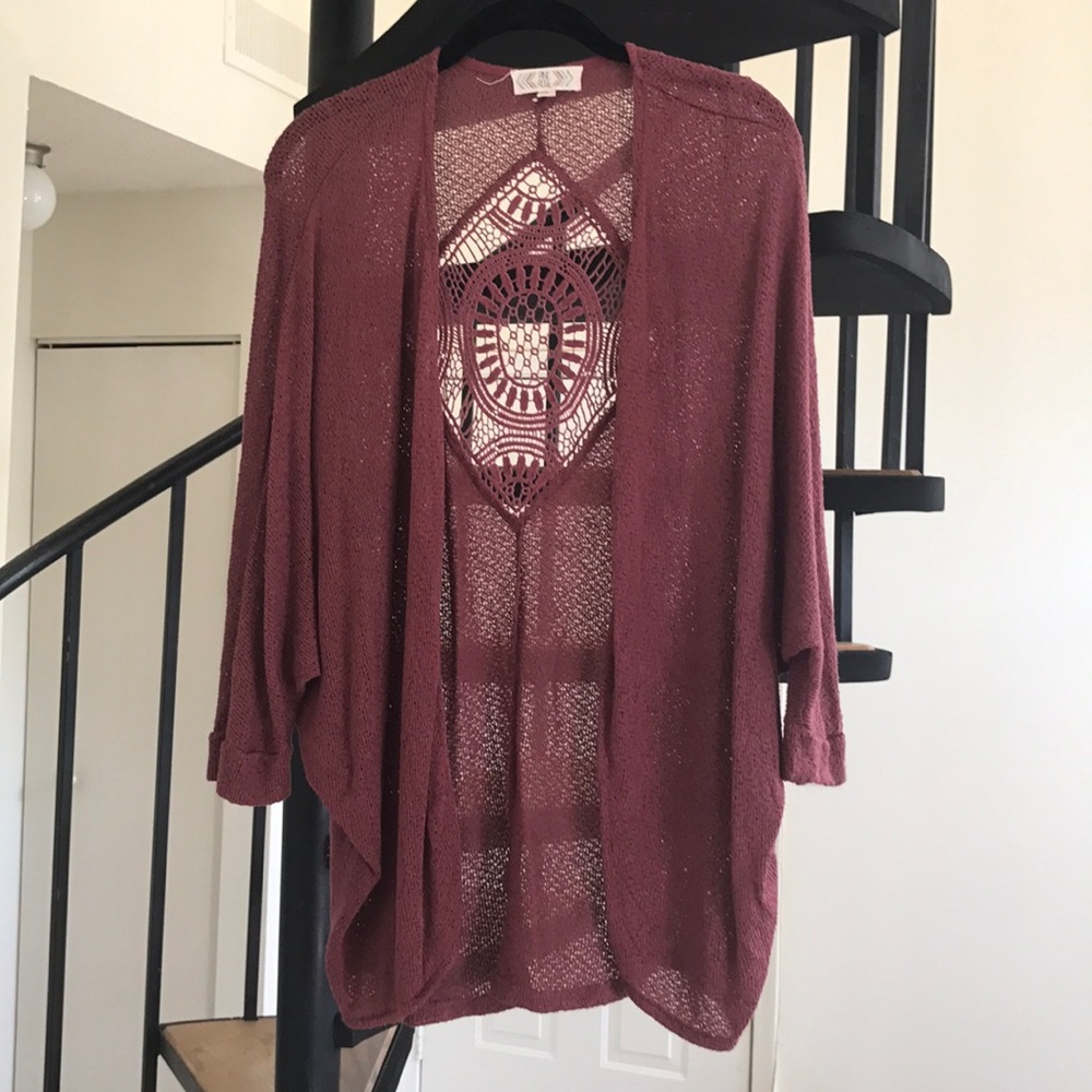 Thin, Mauve Pink Cardigan