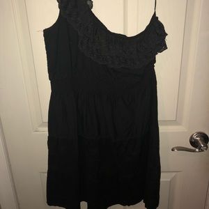 Black one shoulder dress