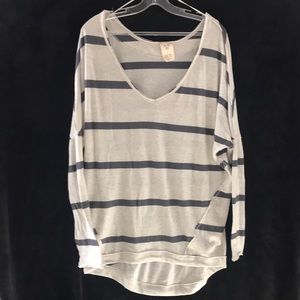 Striped long sleeve off shoulder free people too