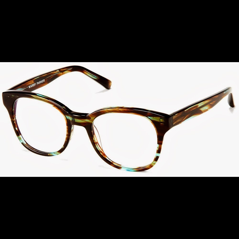 Warby Parker Mallory blue marbles tortoise frames