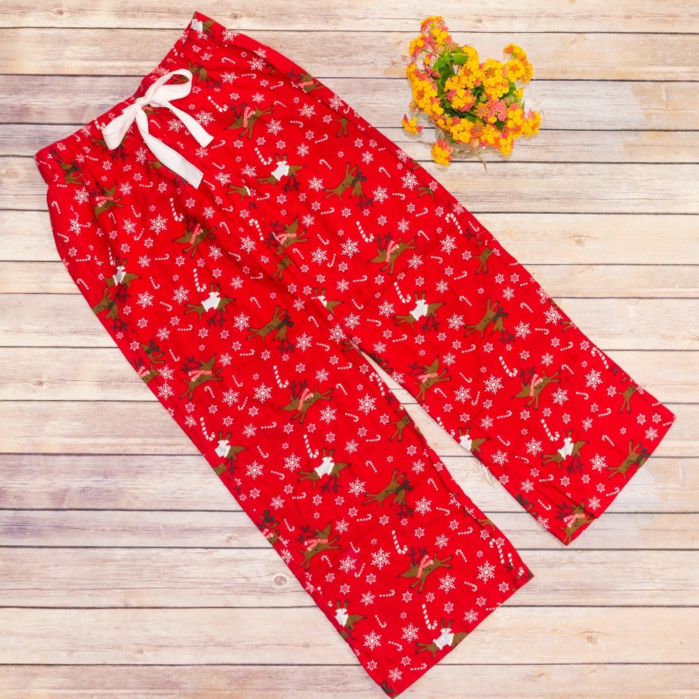 Old Navy Flannel Reindeer Christmas Lounge Pants