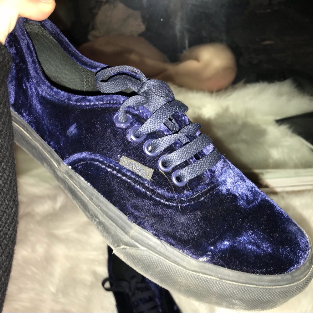 Blue Velvet Vans
