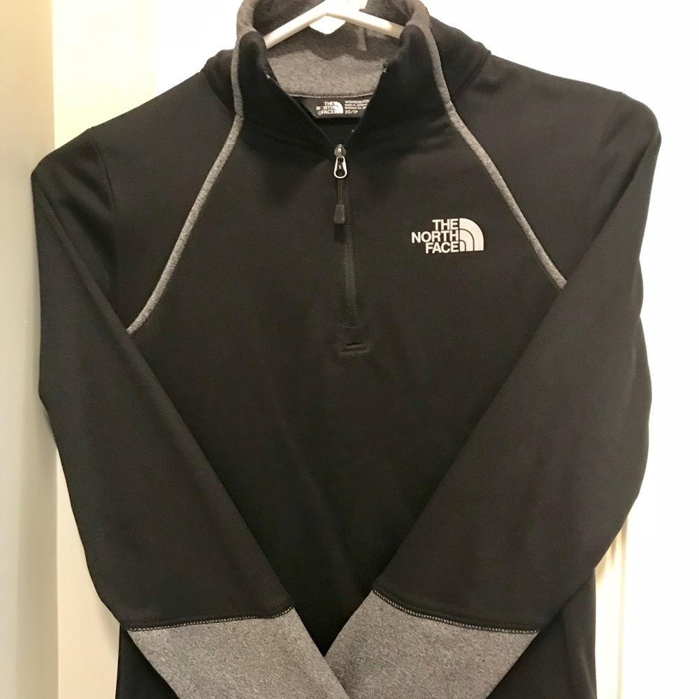 The North Face fleece lined 1/4 zip up.