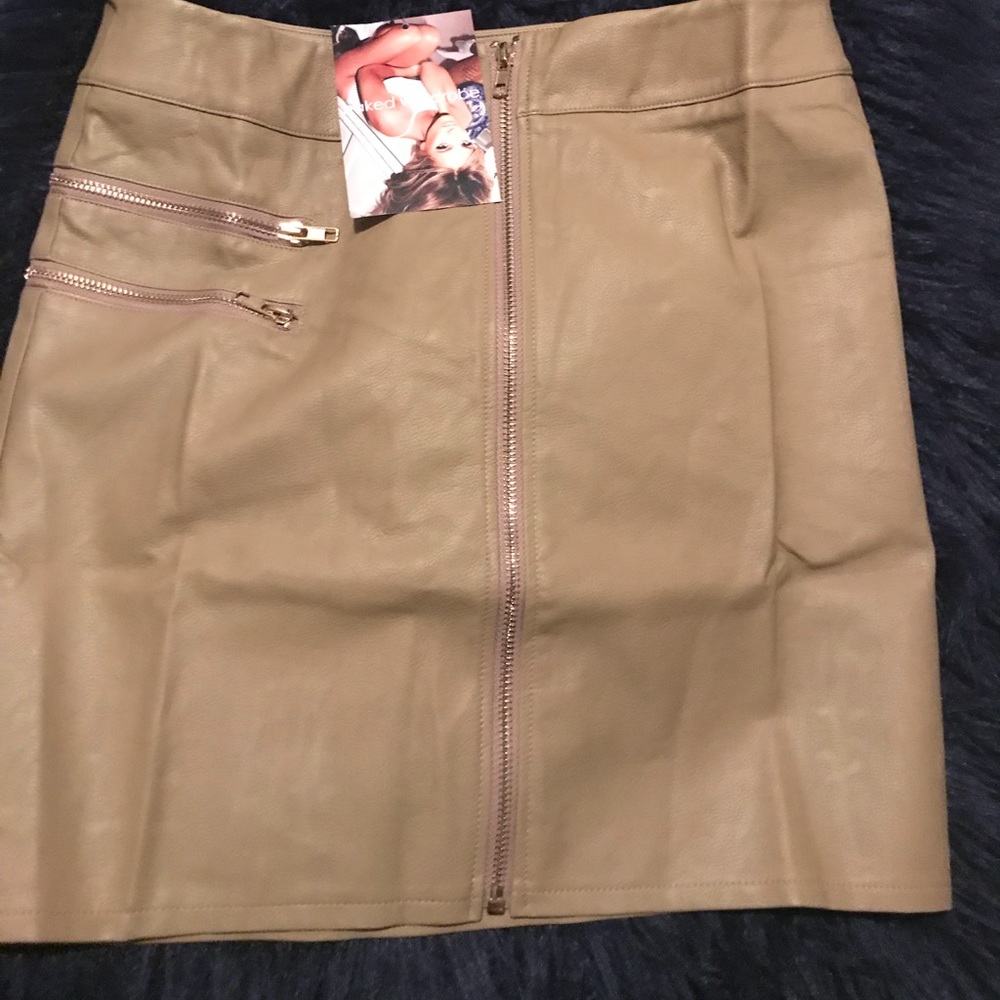 Naked Wardrobe leather mini skirt