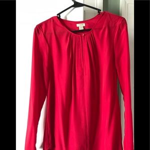 J Crew Red Blouse