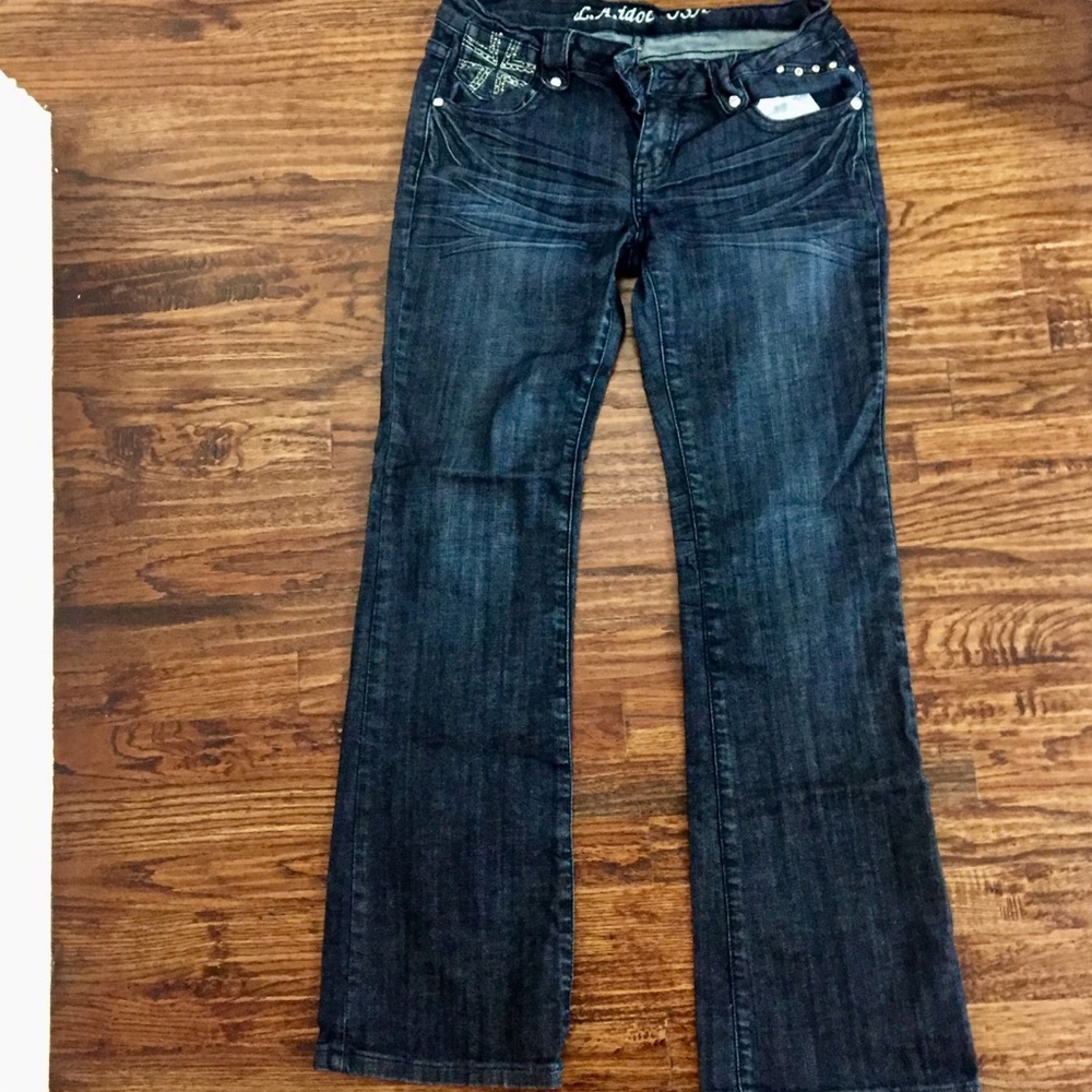 L.a. Idol glam jeans- bootcut dark wash