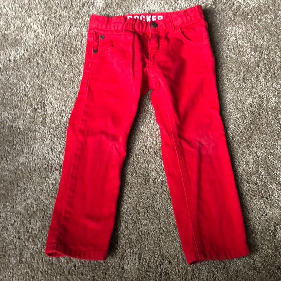 boys red skinny jeans