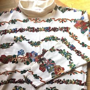 Talbots petites gift christmas top S ugly party