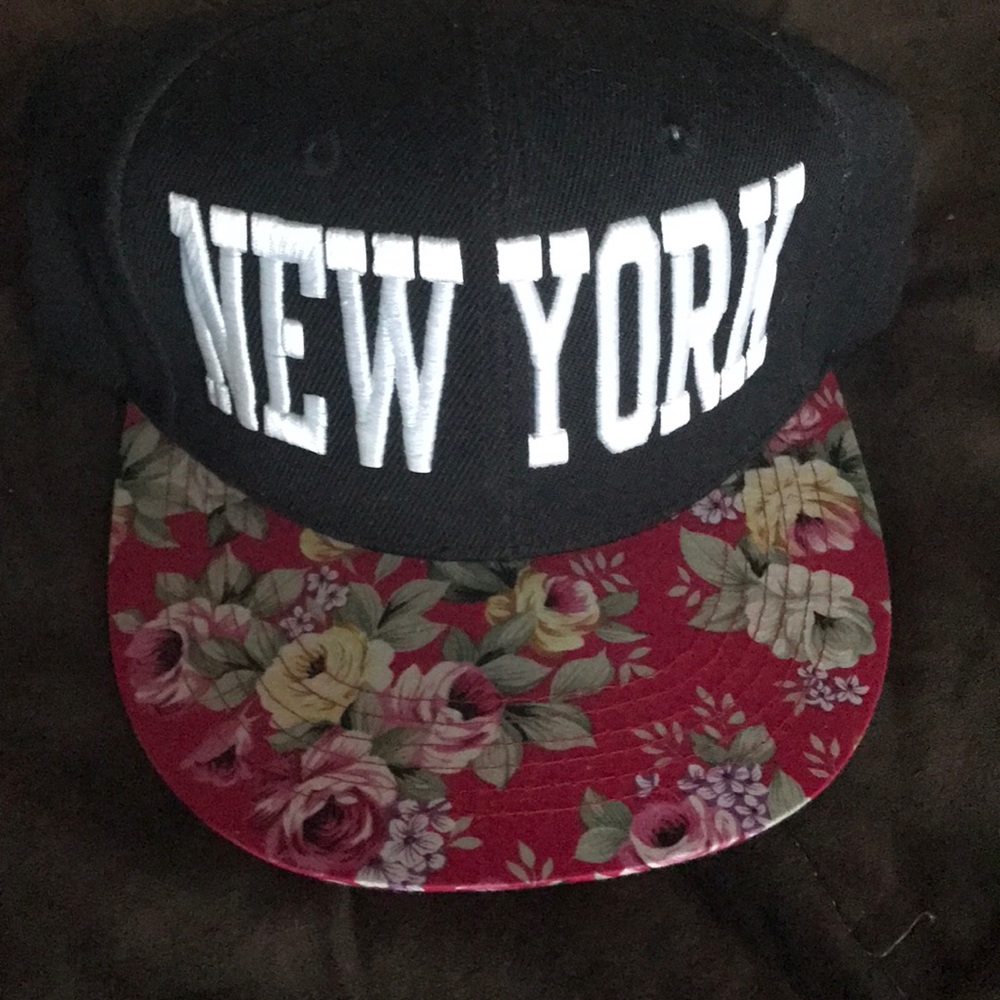 Flower snap back hat
