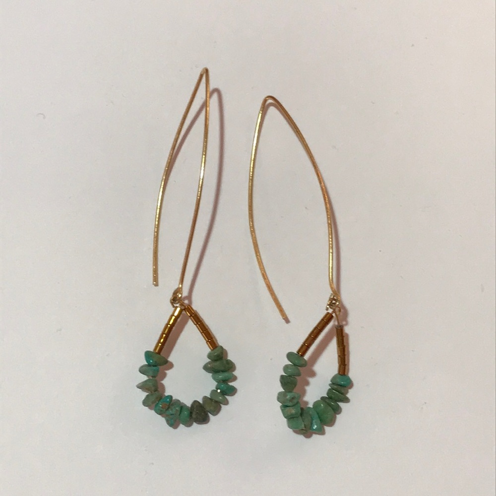 Turquoise beaded earrings