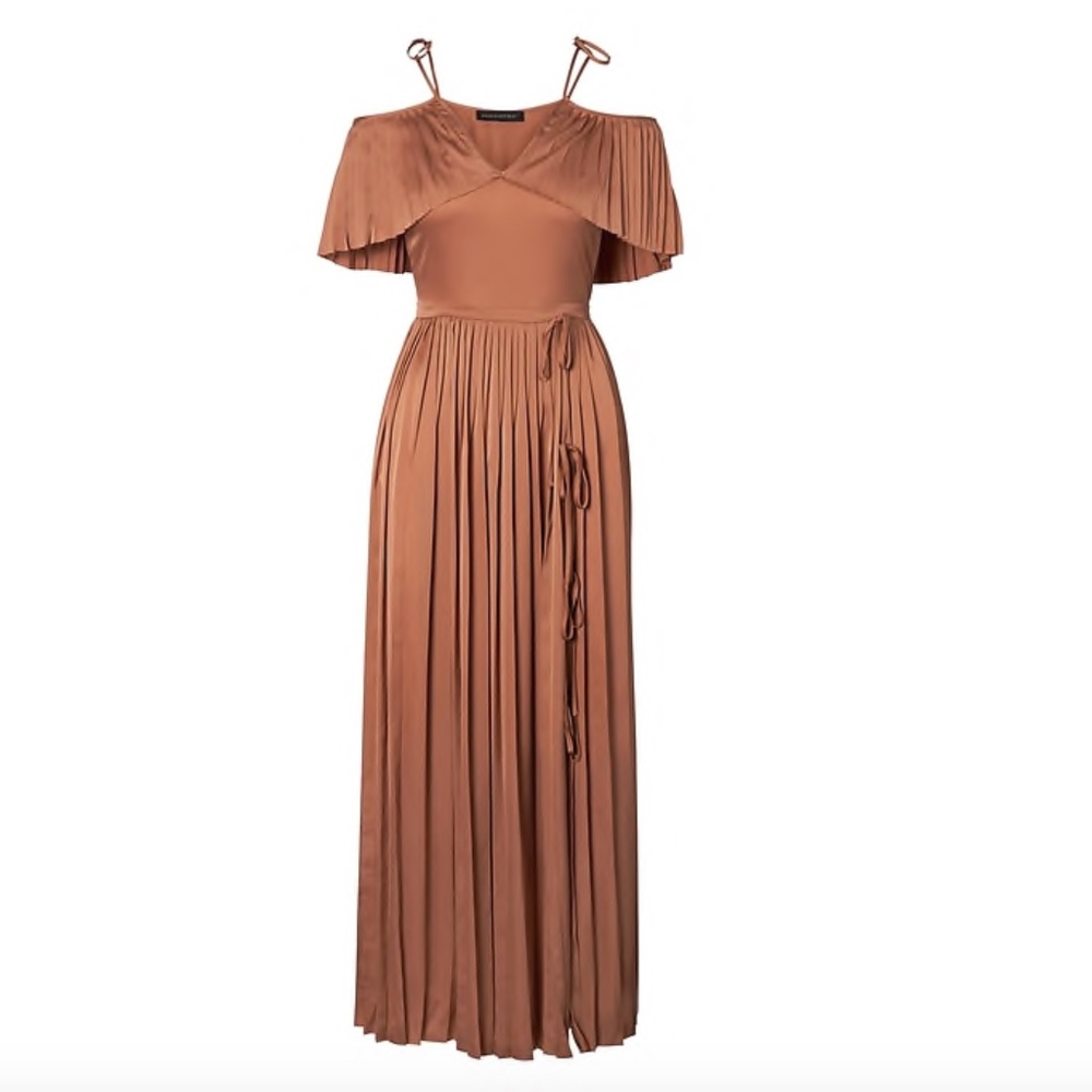 Banana Republic Pleated Off-the-Shoulder Maxi