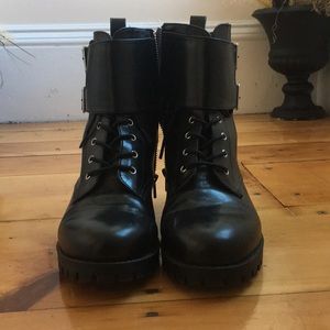 Hm black moto boots