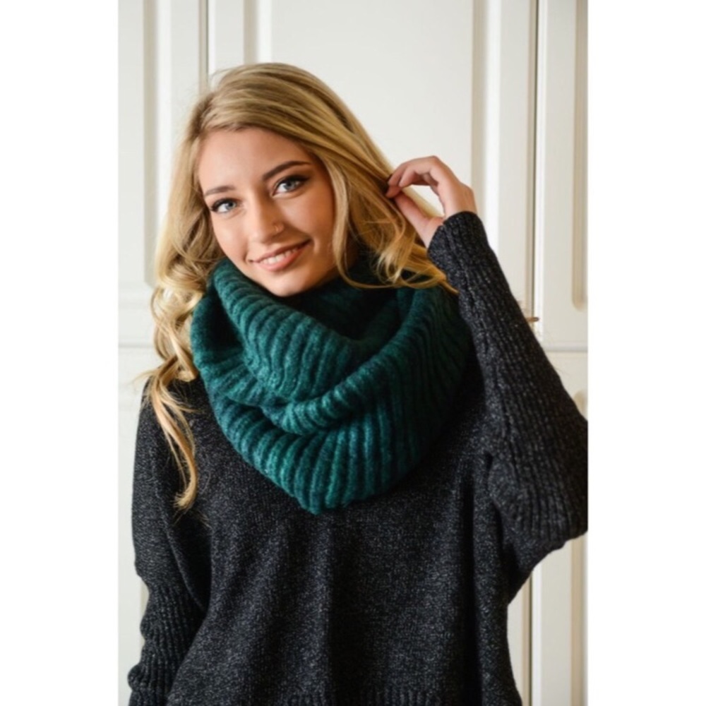 TEAL INFINITY SCARF $30