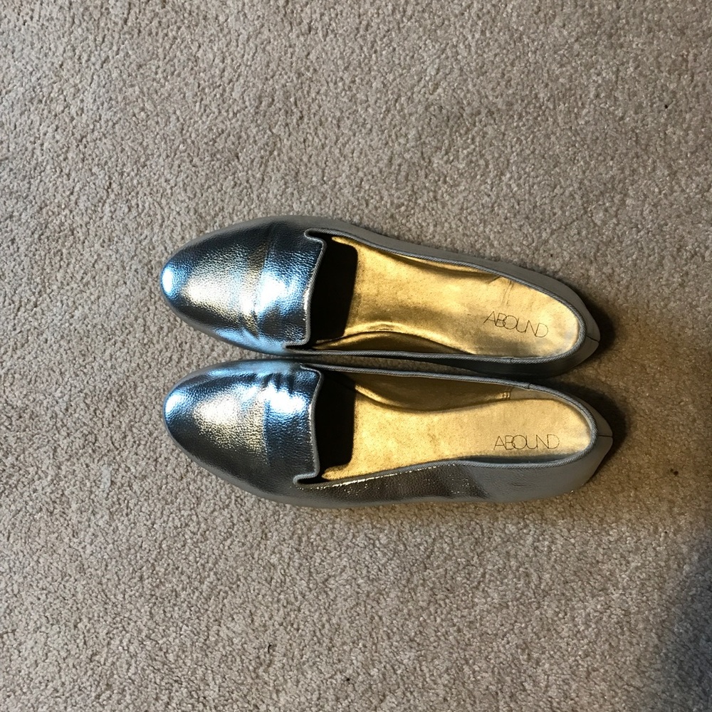 Flat Metallic Slip Ons.