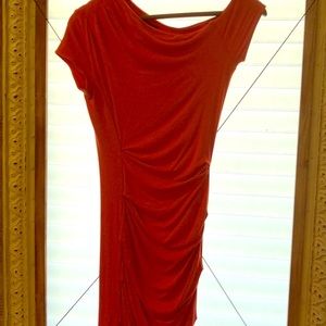 Asymmetrical Mini Orange Dress