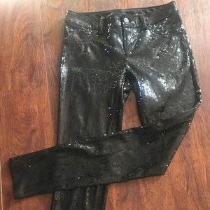 Black Sequin Skinny pants - nwt. Size 2 limited