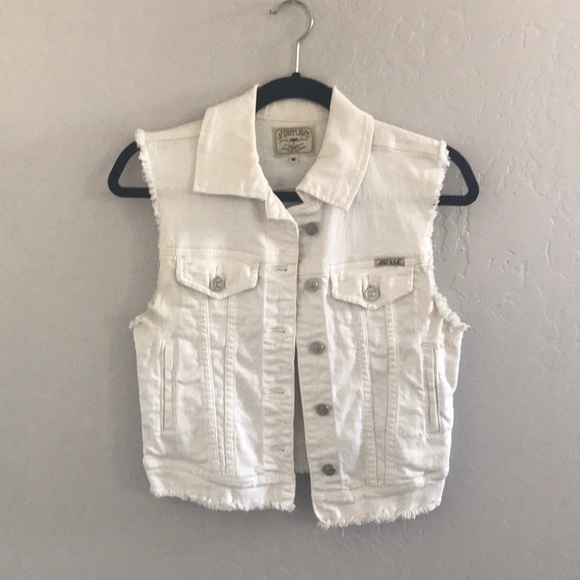 Just USA White Denim Vest - Picture 1 of 3