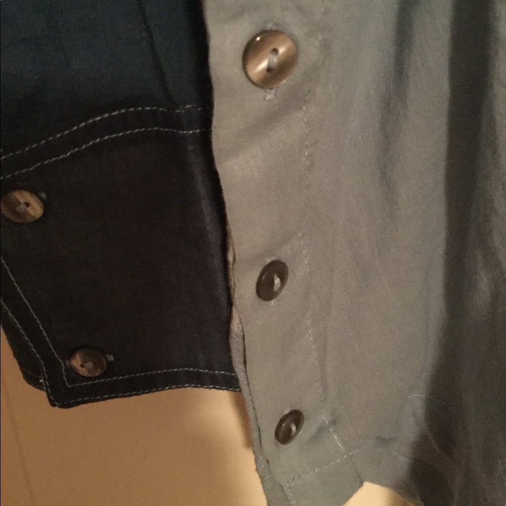 Free People unique blue combo blouse, XS SALE!!! - Picture 8 of 8