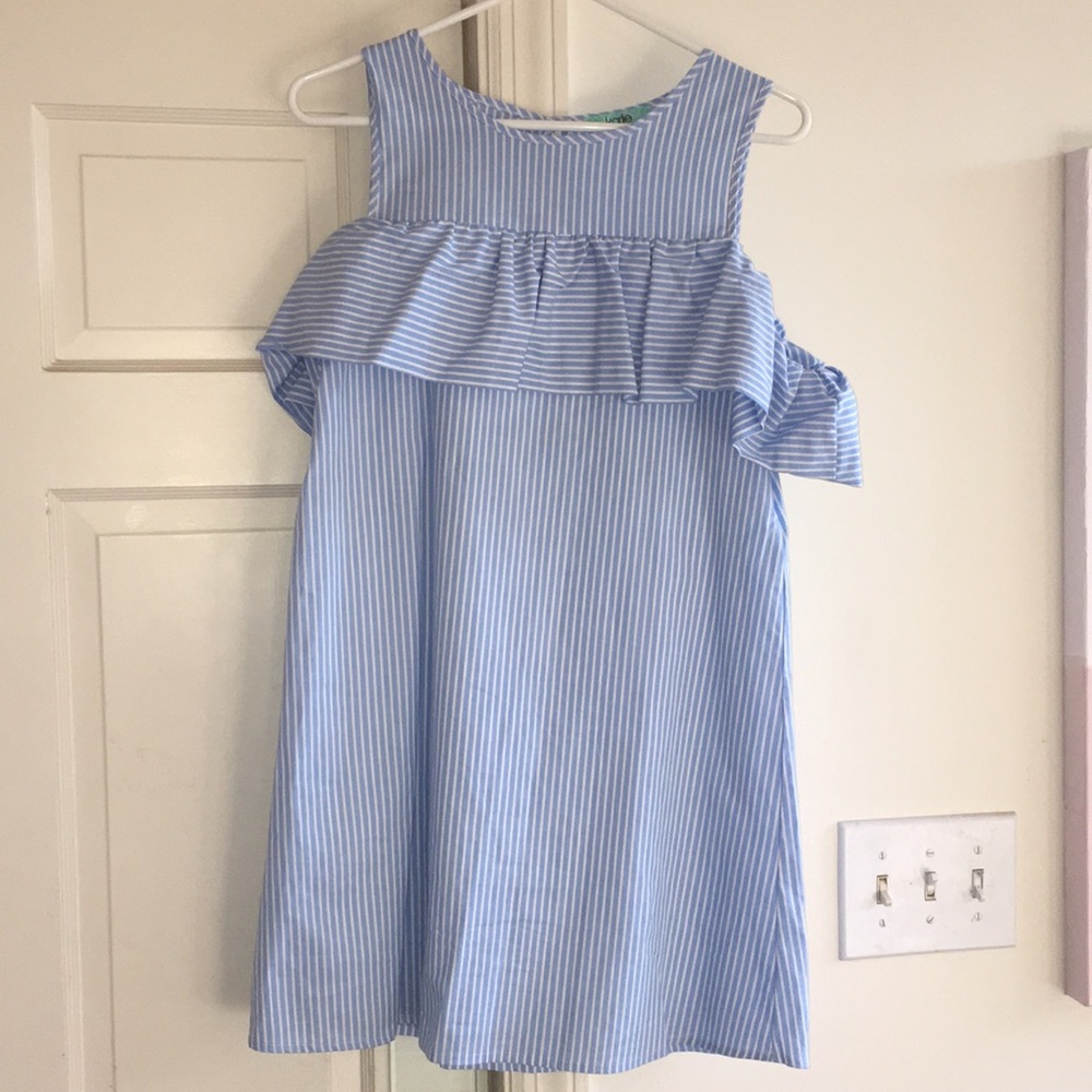 Karlie dress blue and white striped