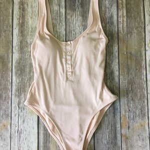 NWOT LA Hearts One Piece Ribbed Swimsuit