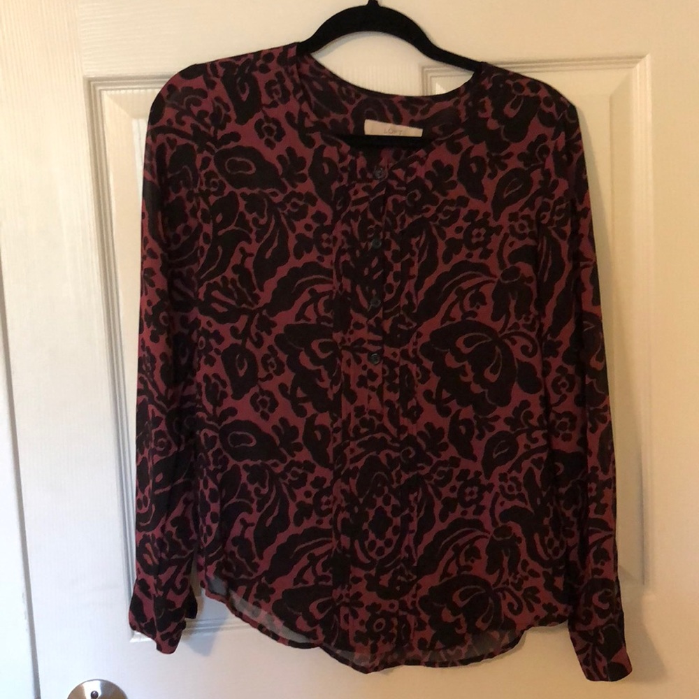 Half Button Down Blouse