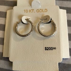 10 kt white gold earrings.