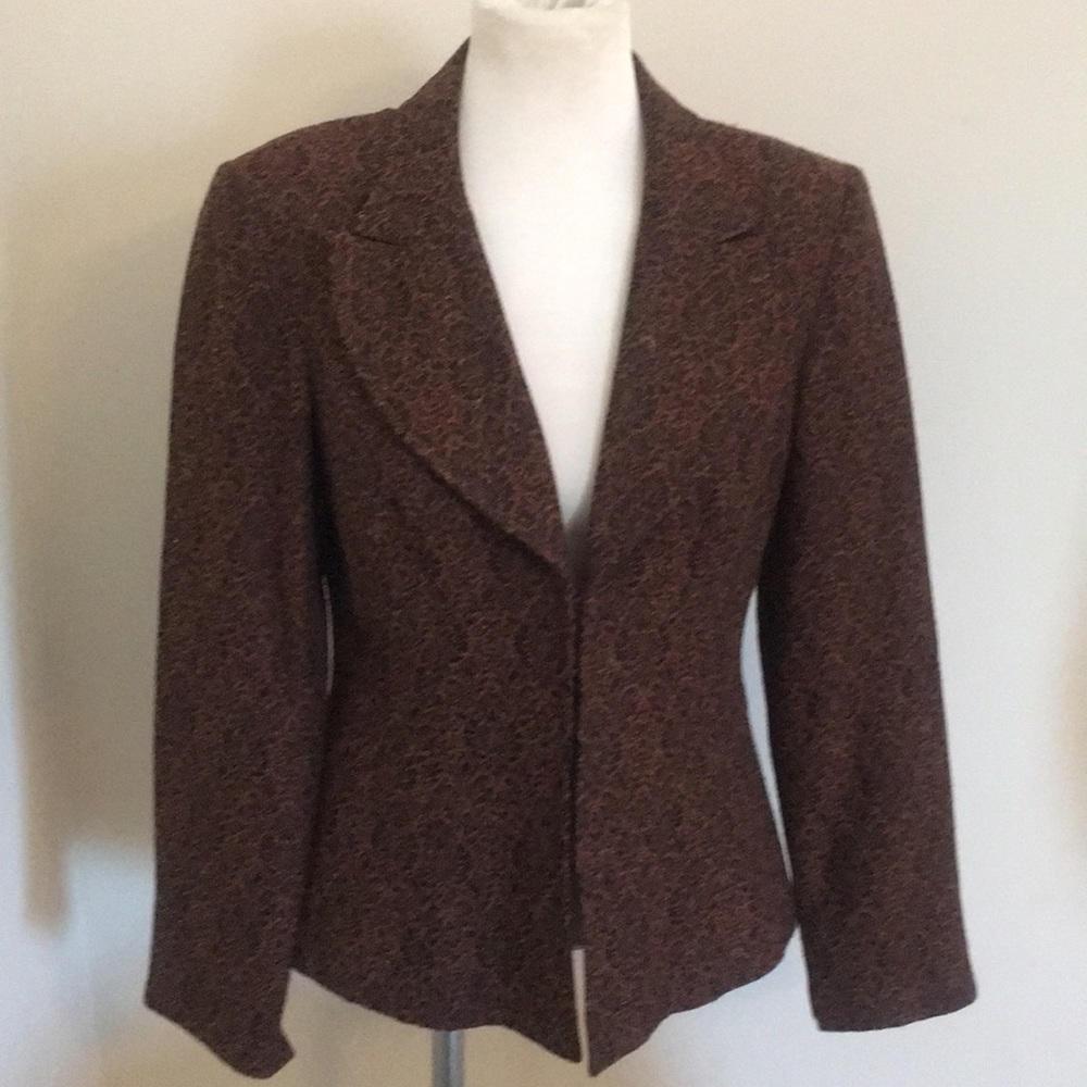 Nanette Lepore 8 brown Floral embroidered jacket