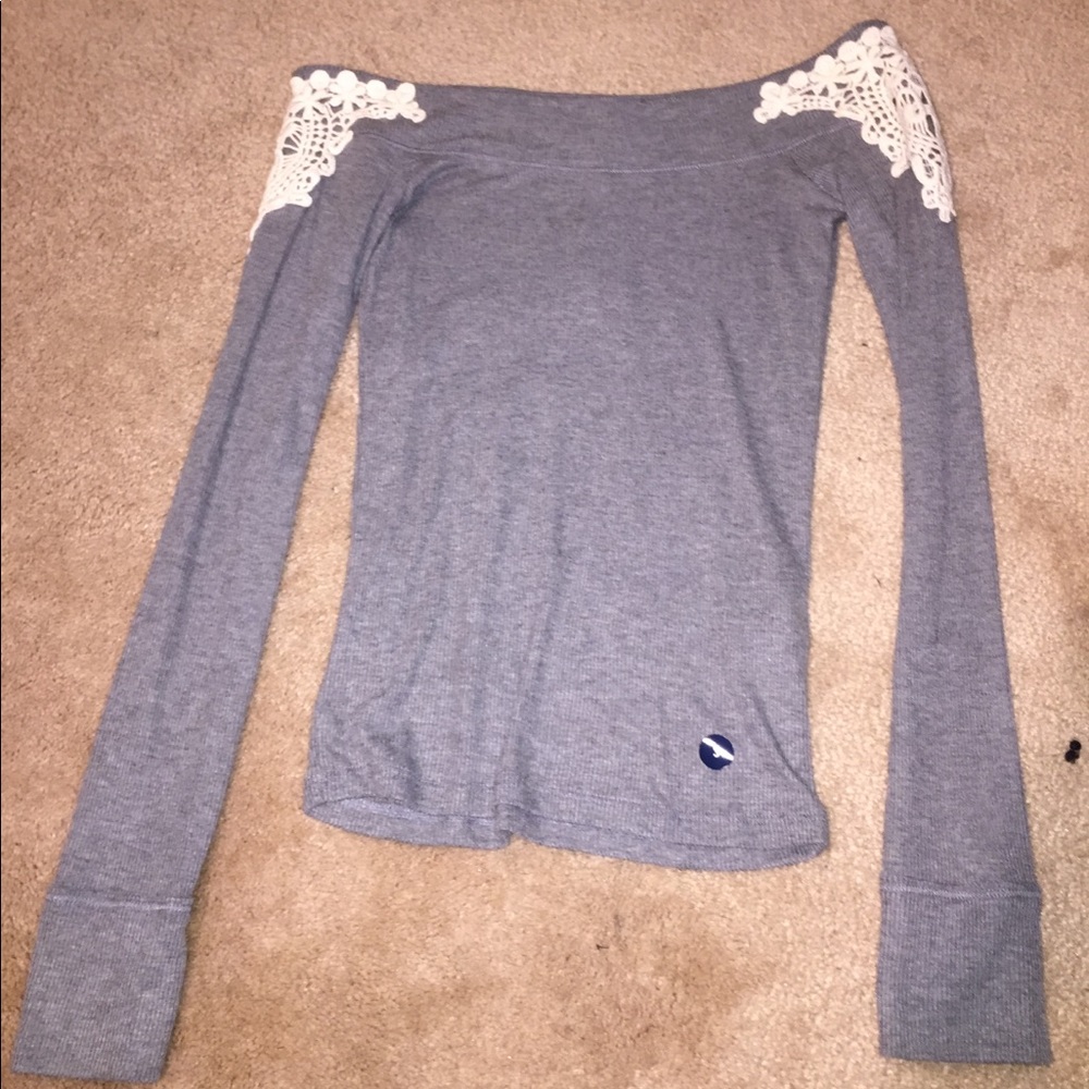 Off the shoulder ribbed top