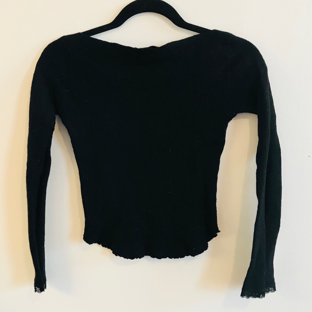 Designer wool crop top