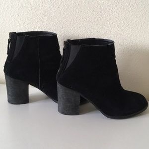 Black suede Booties-Great condition!