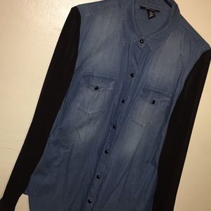 Blue black denim