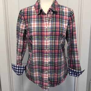 Boden fitted plaid shirt