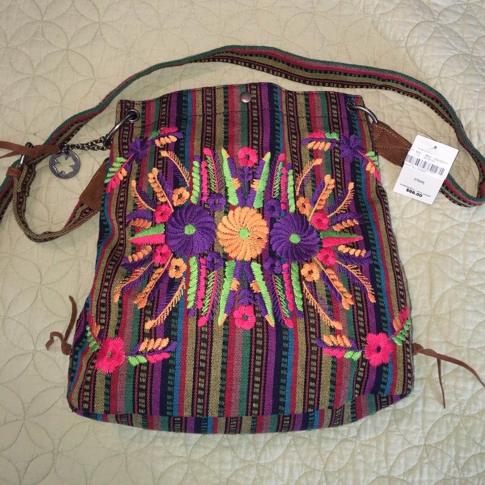 NWT Lucky Brand Sarape embroidered handbag