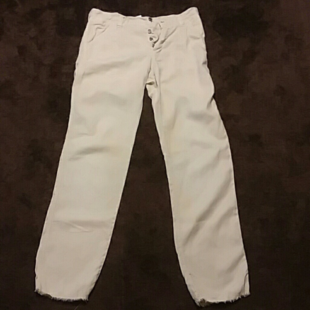 Cream color linin pants