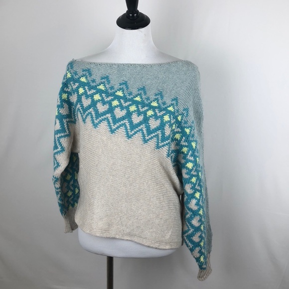 Free People Sweaters - Free people fair isle off the shoulder sweater.