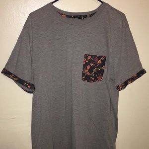 Grey T-Shirt with flowers