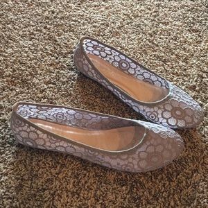 Grey See Through Flats