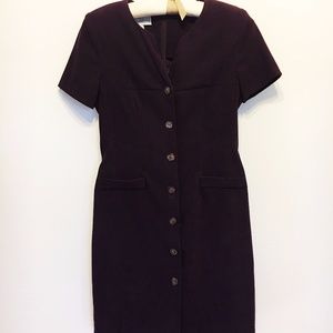 Vintage | Jessica Howard Maroon Button Down Dress
