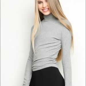 Brandy Ribbed Turtleneck Top