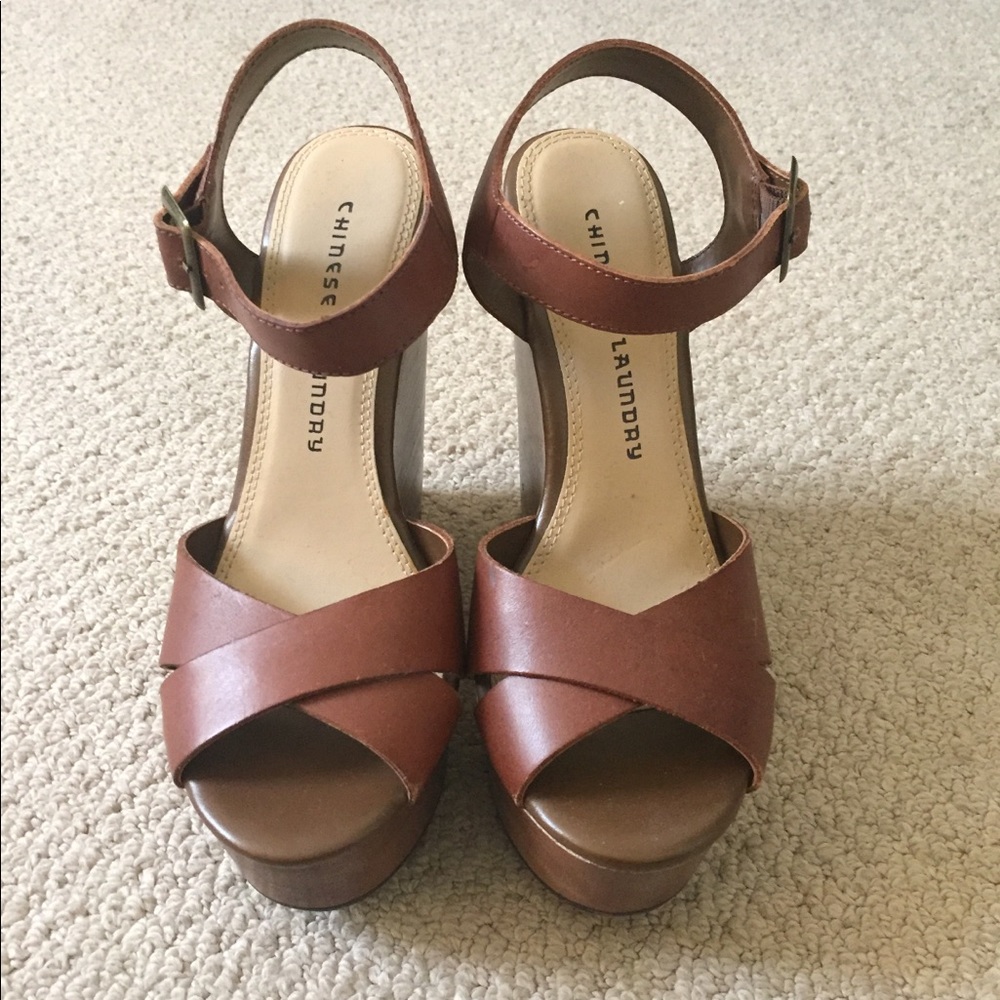Chinese laundry brown wedges
