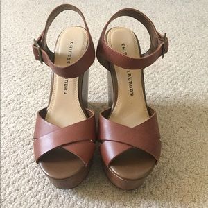 Chinese laundry brown wedges