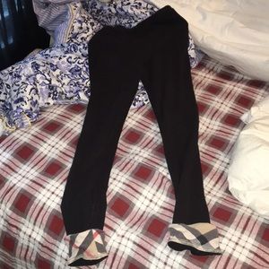 Black burberry leggings